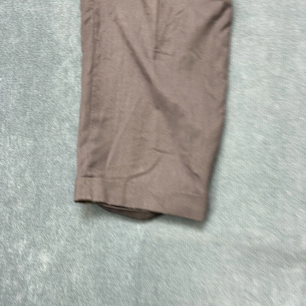 Braggi By Louis Raphael Dress Pants Mens 31x29.5 Brown Pleated Hem Cuffed Hem